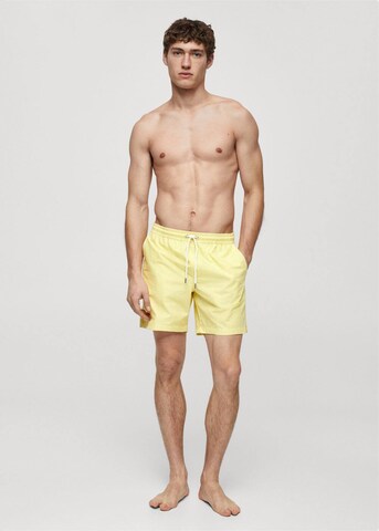 MANGO MAN Swim Trunks 'seer' in Yellow