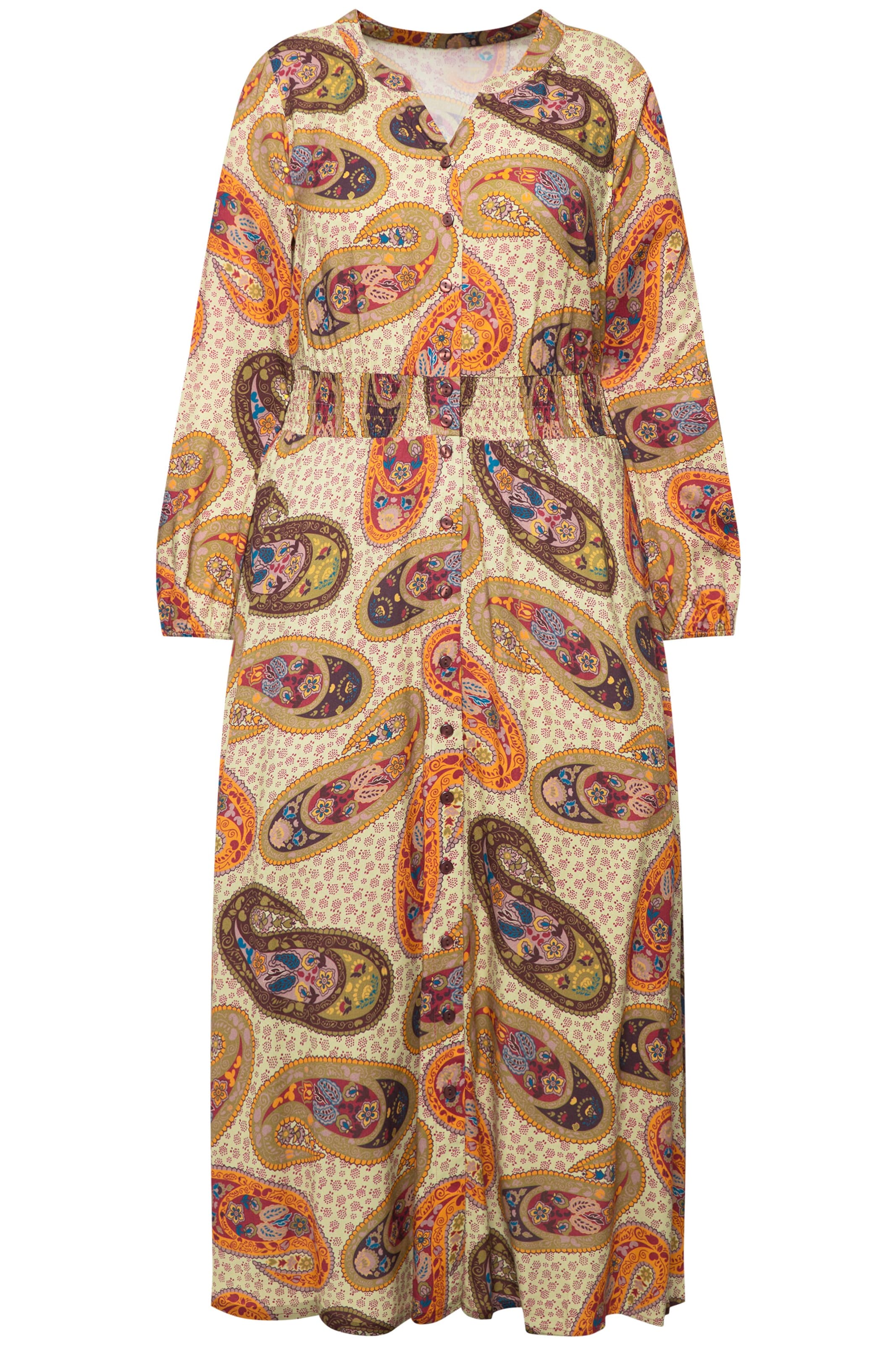 Robe-chemise Ulla Popken en beige : devant