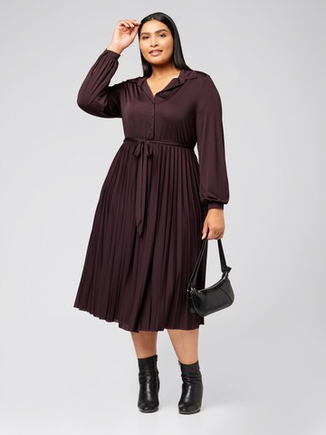 Guido Maria Kretschmer Curvy Shirt dress 'Erika' in Brown