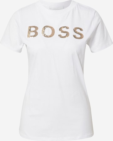 BOSS Casual Tričko – bílá: přední strana