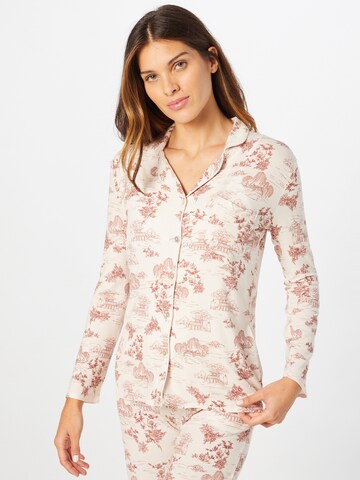 ETAM - Camisa de pijama 'ALMAN' em branco: frente