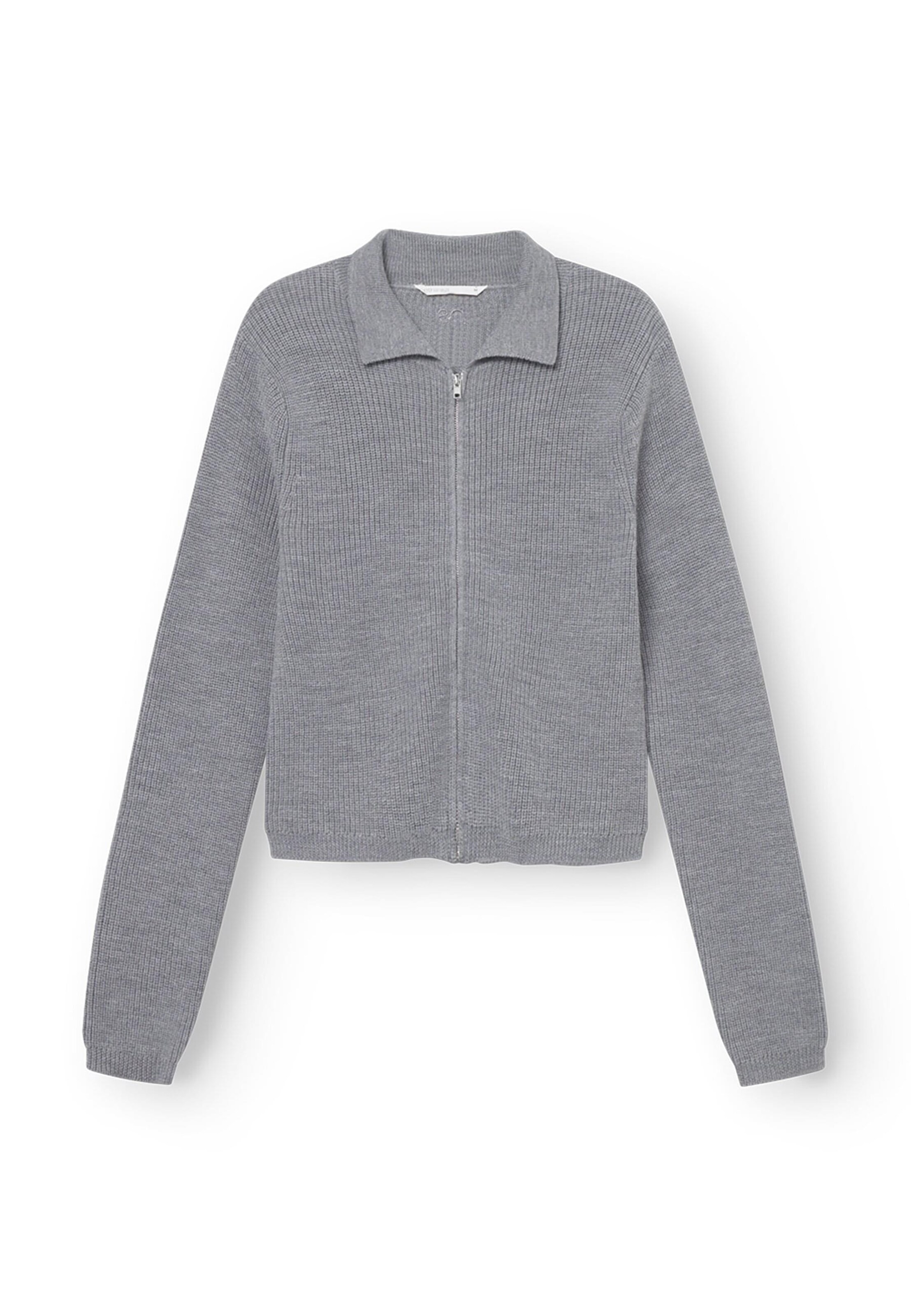 rethinkit studios Knit cardigan 'Keep Me' in Grey: front