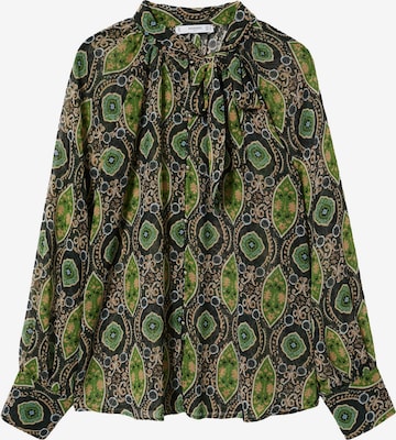 MANGO Blouse 'MUSGO' in Groen: voorkant