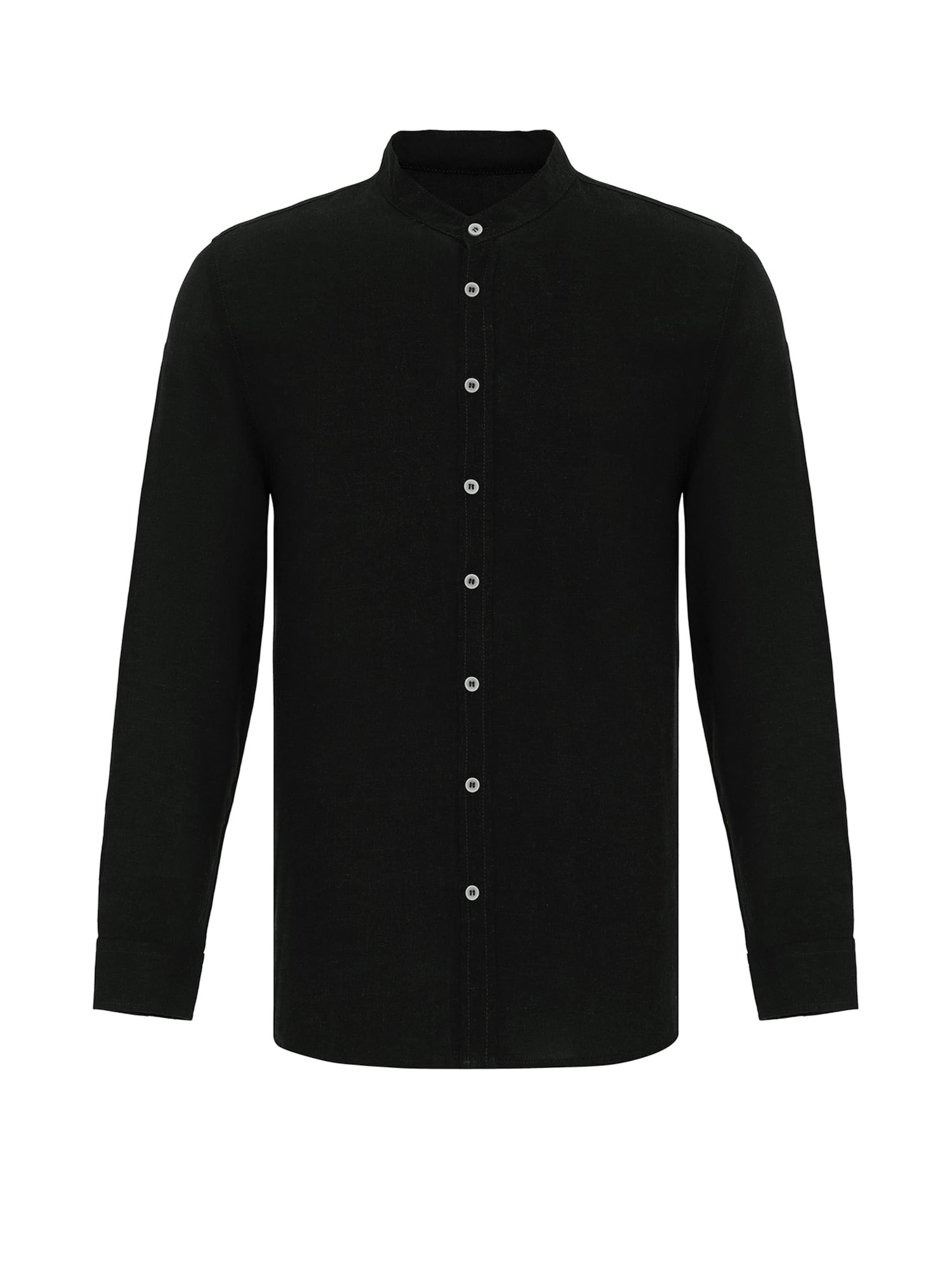 Regular fit Camicia di Antioch in nero: frontale