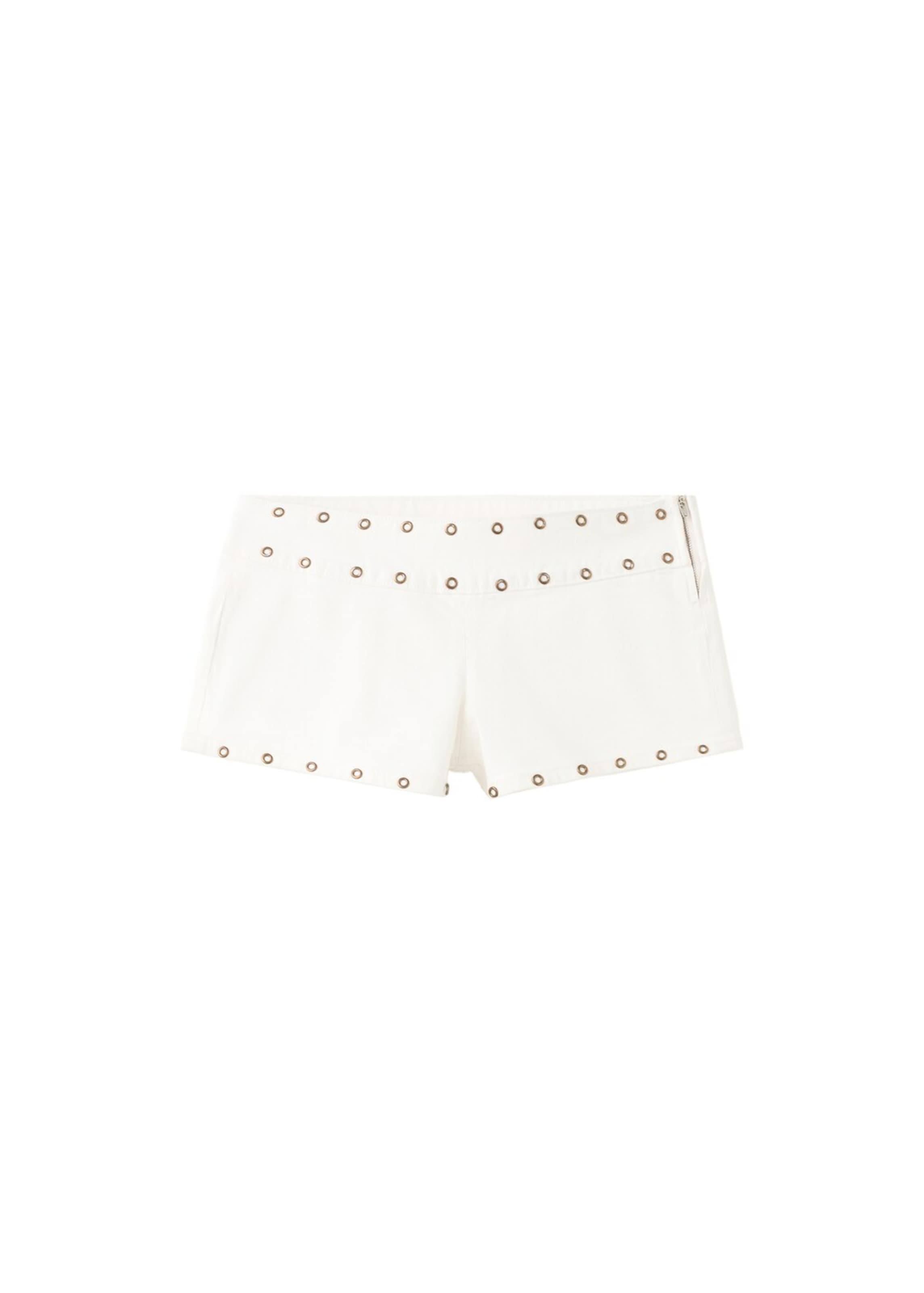 MANGO TEEN Slimfit Shorts 'Beat' in Weiß: Vorderseite