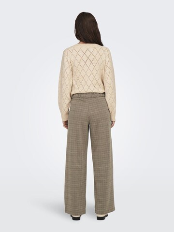 JDY Wide leg Bandplooibroek 'GEGGO' in Bruin