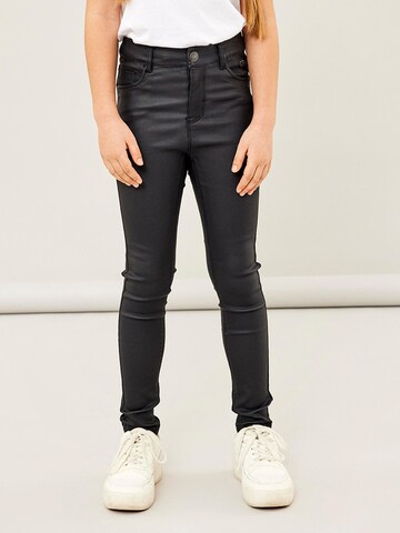 NAME IT Slimfit Jeans 'Polly' in Zwart: voorkant