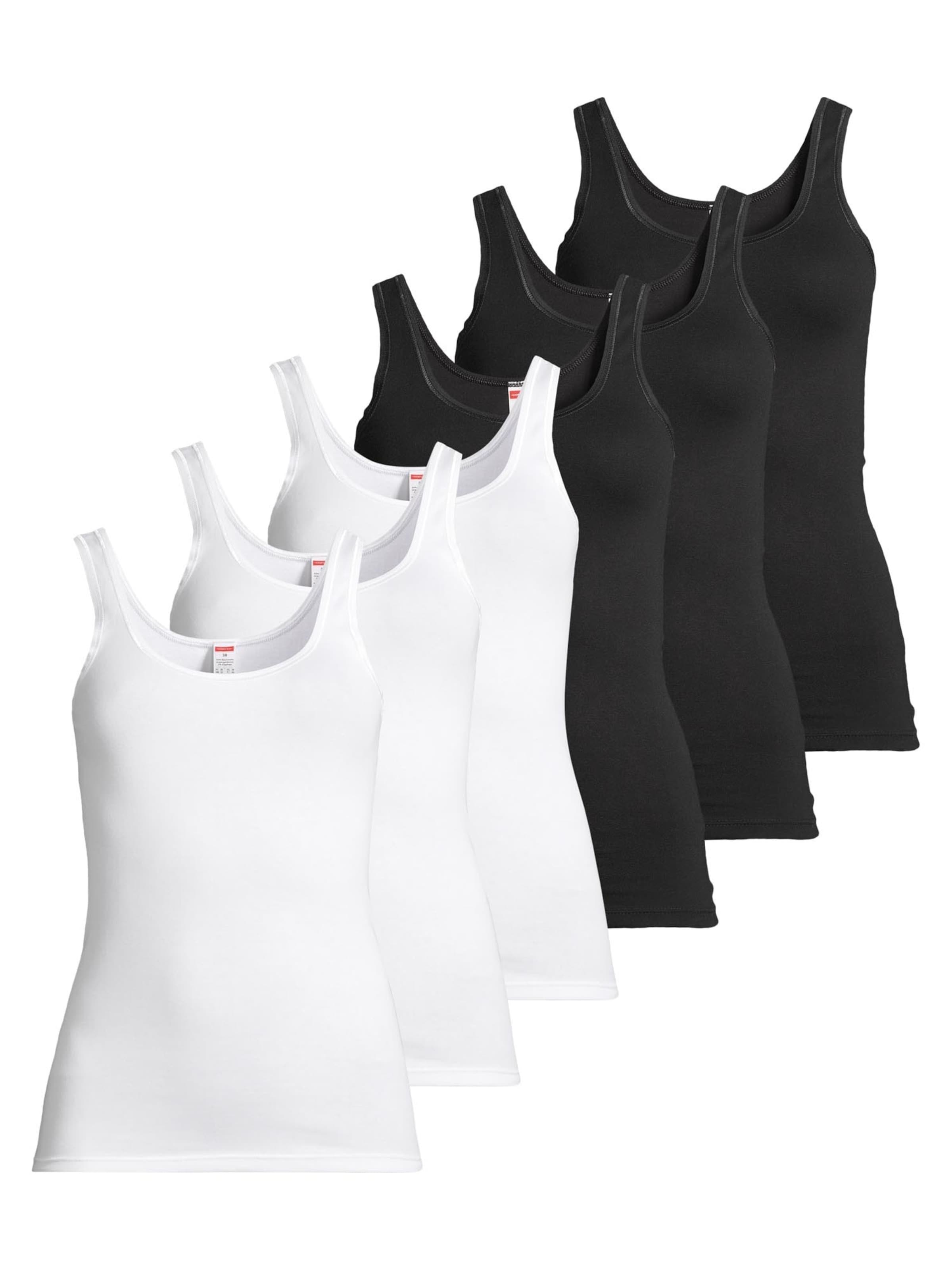 CON-TA Undershirt 'Feinripp' in Black: front