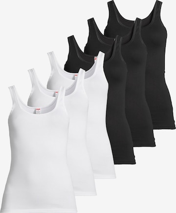 CON-TA Undershirt 'Feinripp' in Black: front