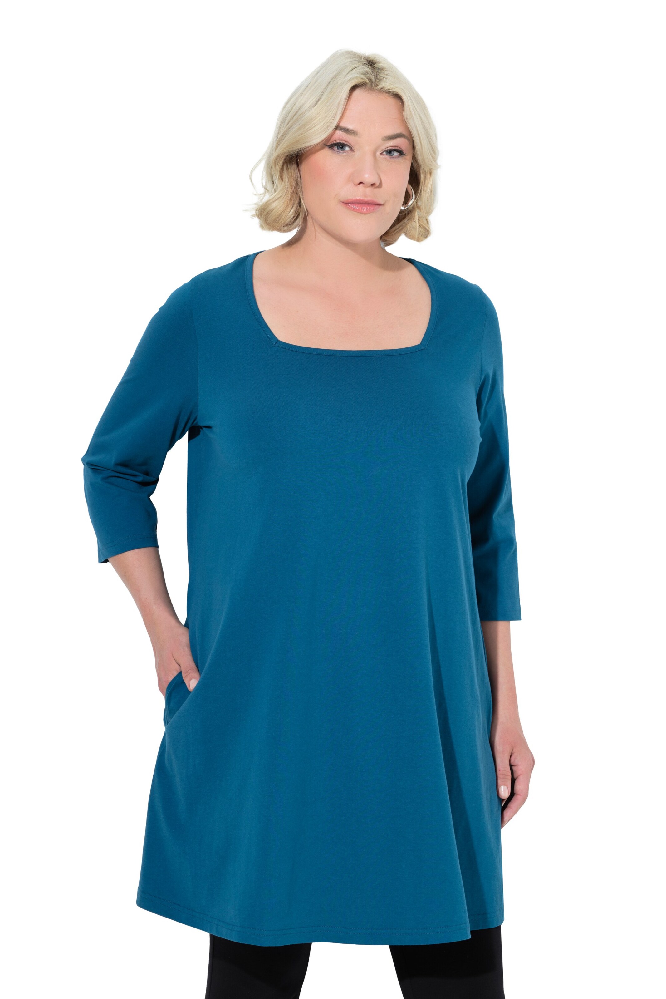 Ulla Popken Shirt in Blauw: voorkant