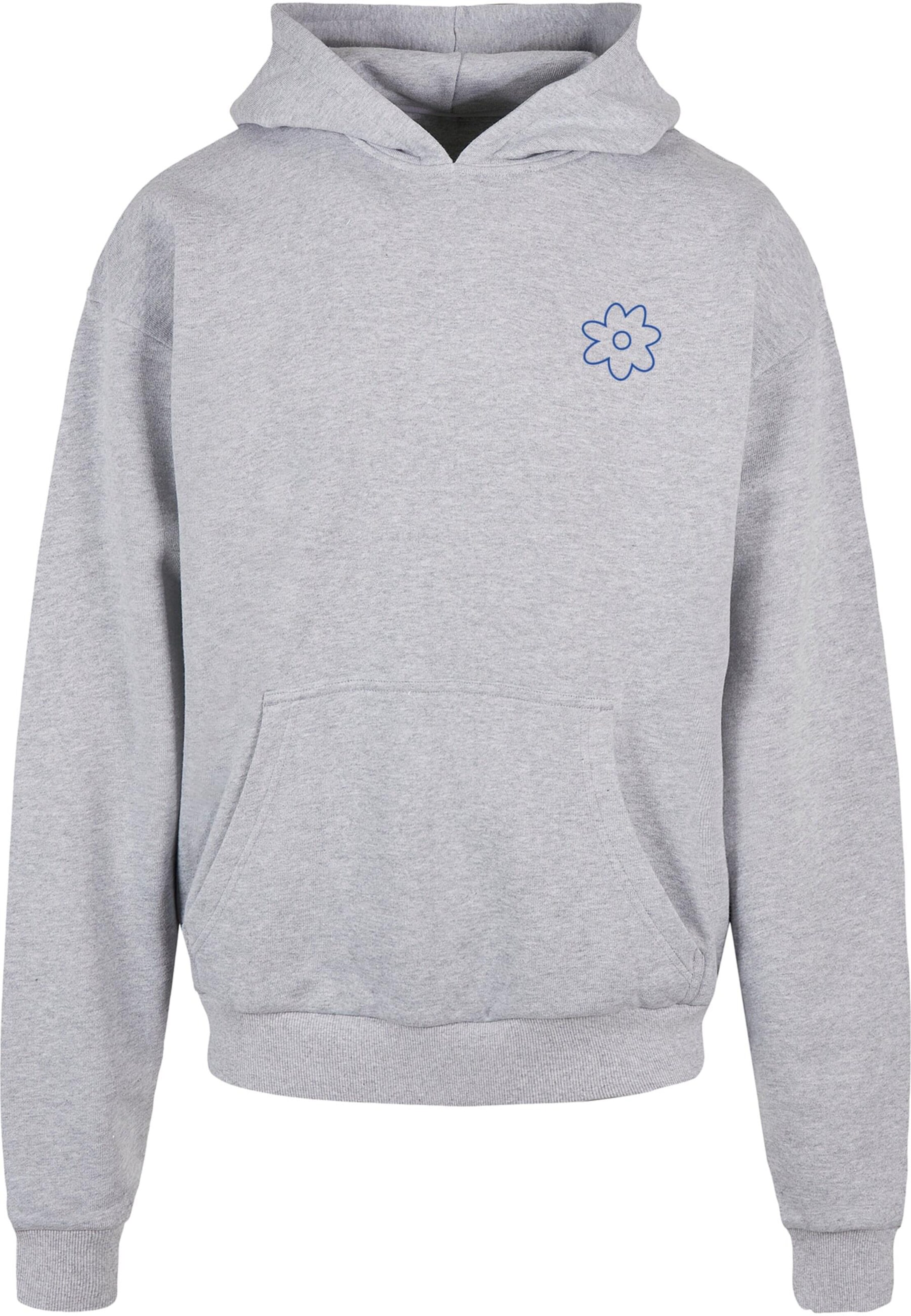 Merchcode Sweatshirt 'Flower' in Grey: front