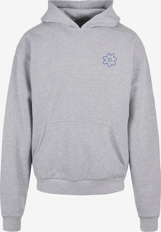 Merchcode Sweatshirt 'Flower' in Grau: Vorderseite