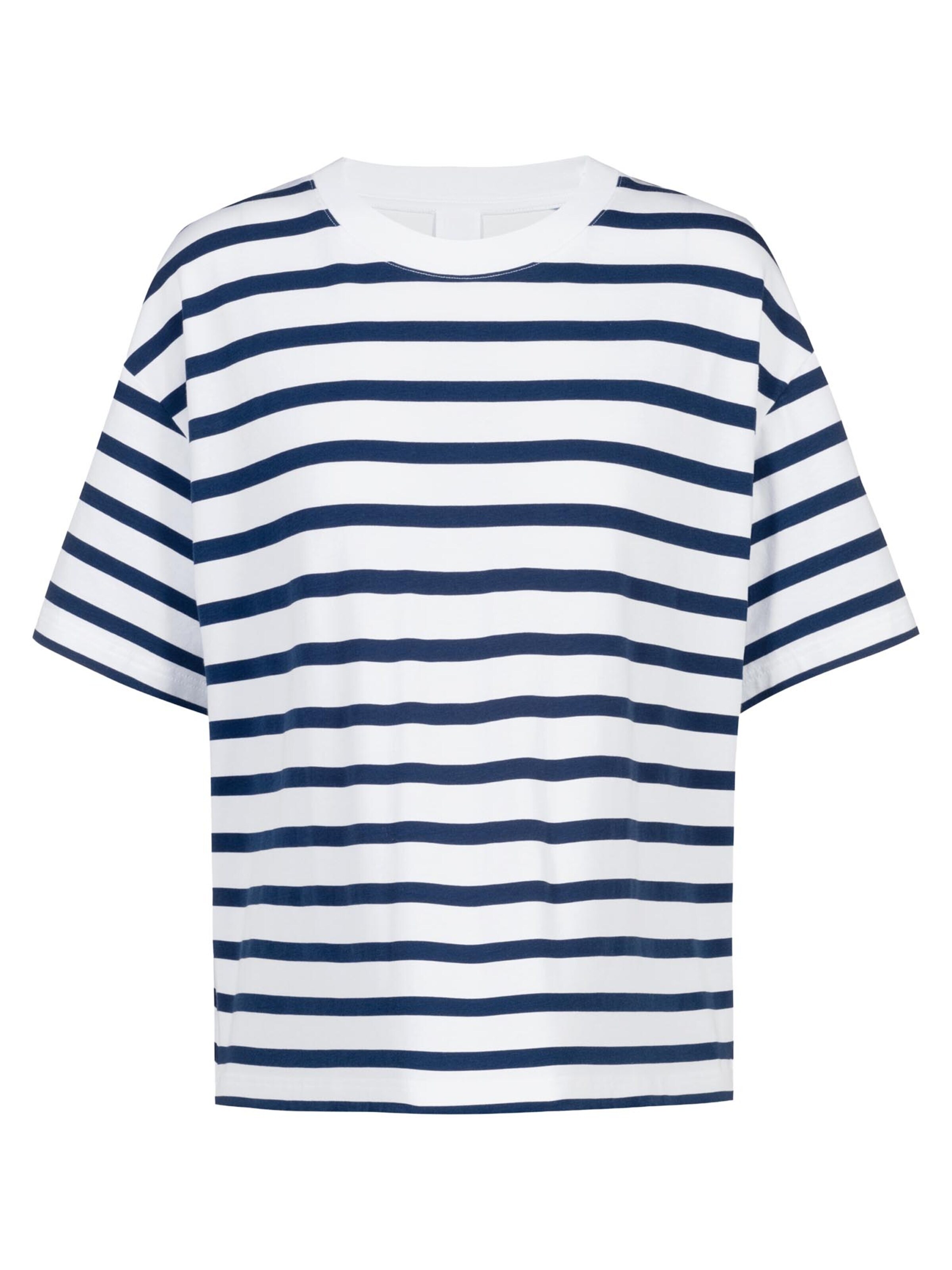Mey Pajama Shirt 'Breezy Stripes' in Blue: front