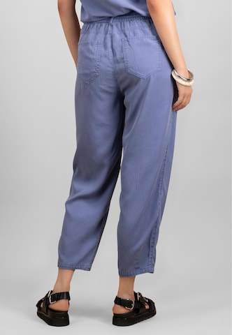 FYNCH-HATTON Tapered Bandplooibroek in Blauw