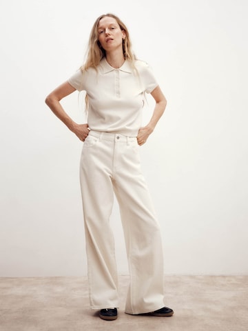 ABOUT YOU x Marie von Behrens - Pierna ancha Pantalón 'Jana' en blanco