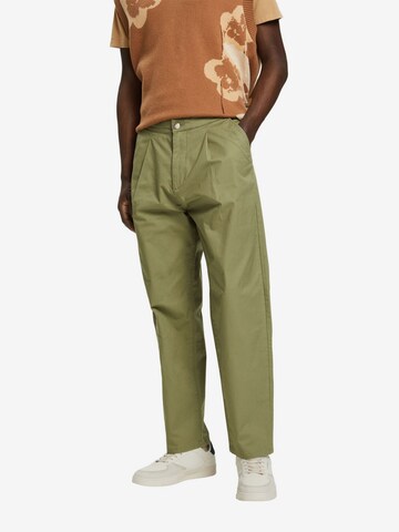 ESPRIT Loose fit Pants in Green: front