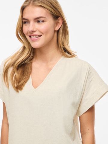 VILA T-Shirt in Beige