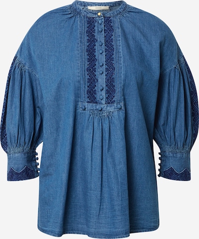 sessun Bluse in blue denim, Produktansicht