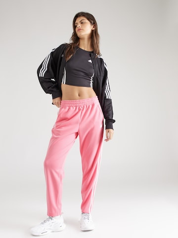 ADIDAS PERFORMANCE Tapered Workout Pants 'ES 3S' in Pink