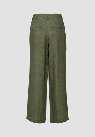 Wide Leg Pantalon à pince s.Oliver en vert
