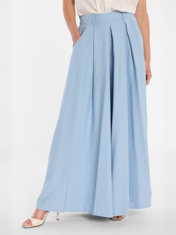 Ana Alcazar Regular Bandplooibroek 'Doria' in Blauw