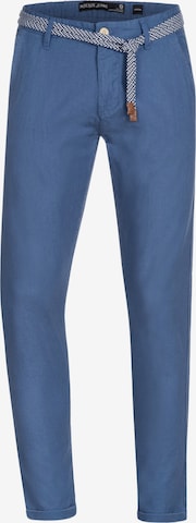 INDICODE JEANS Slimfit Chino ' Bryne ' in Blauw: voorkant