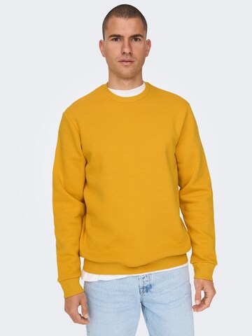 Only & Sons Regular Fit Sweatshirt 'Ceres' in Gelb: predná strana