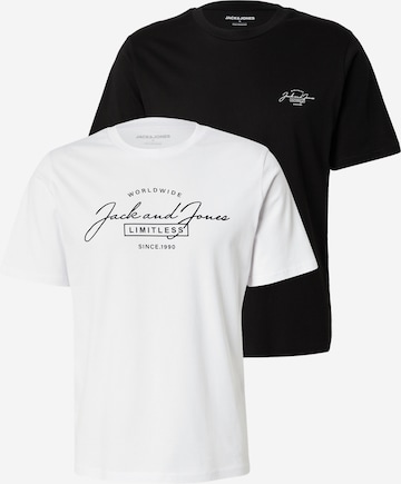 JACK & JONESMajica 'JWHFERRIS' - crna boja: prednji dio