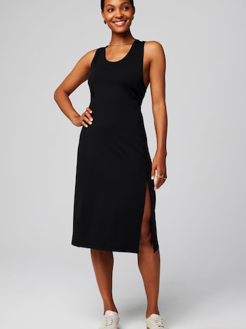 Fabletics Kleid 'JERSEY MIDI DRESS' in Schwarz: Vorderseite