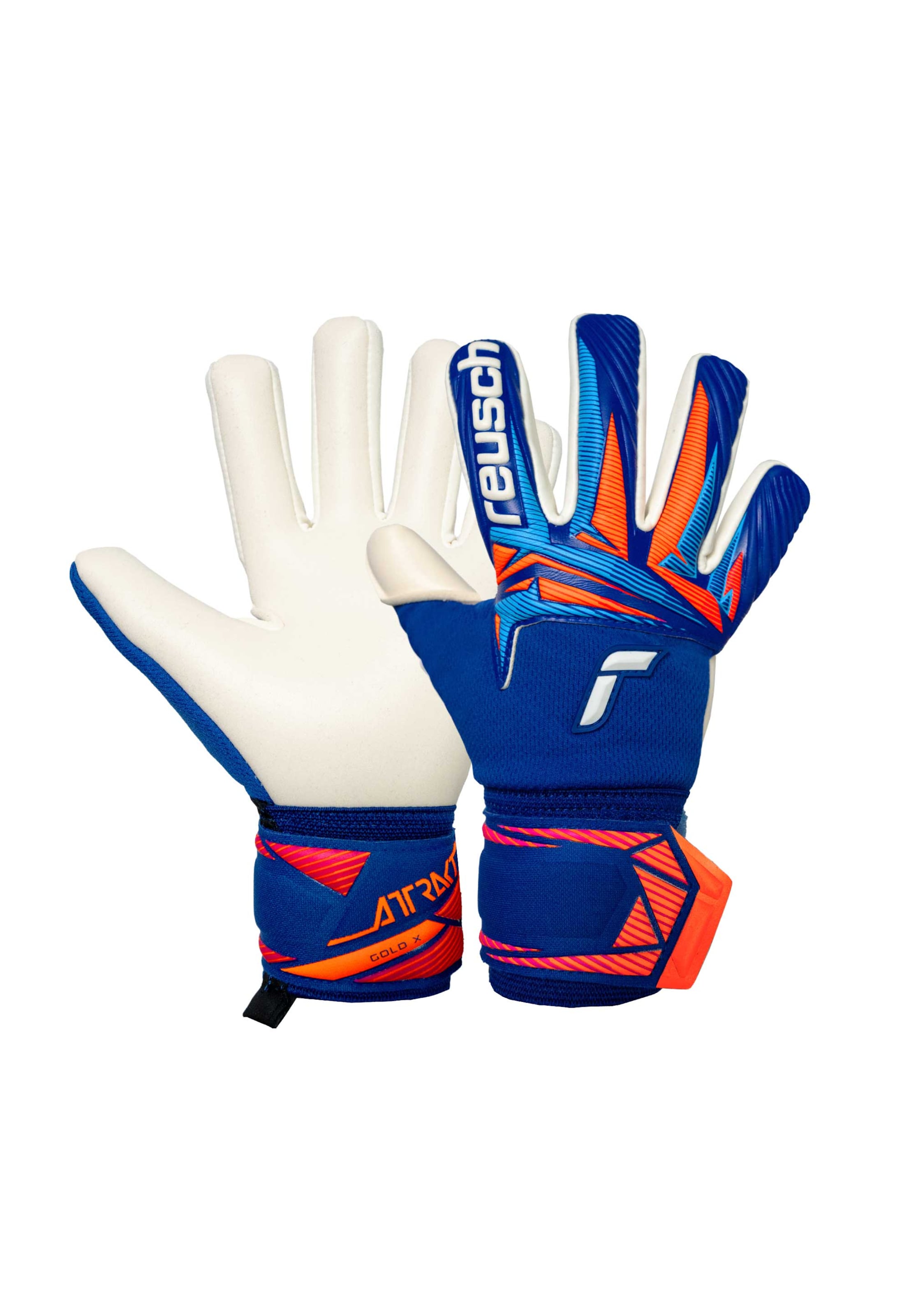 REUSCH Torwarthandschuhe 'Attrakt Gold X NC Junior Profi' in Blau: Vorderseite