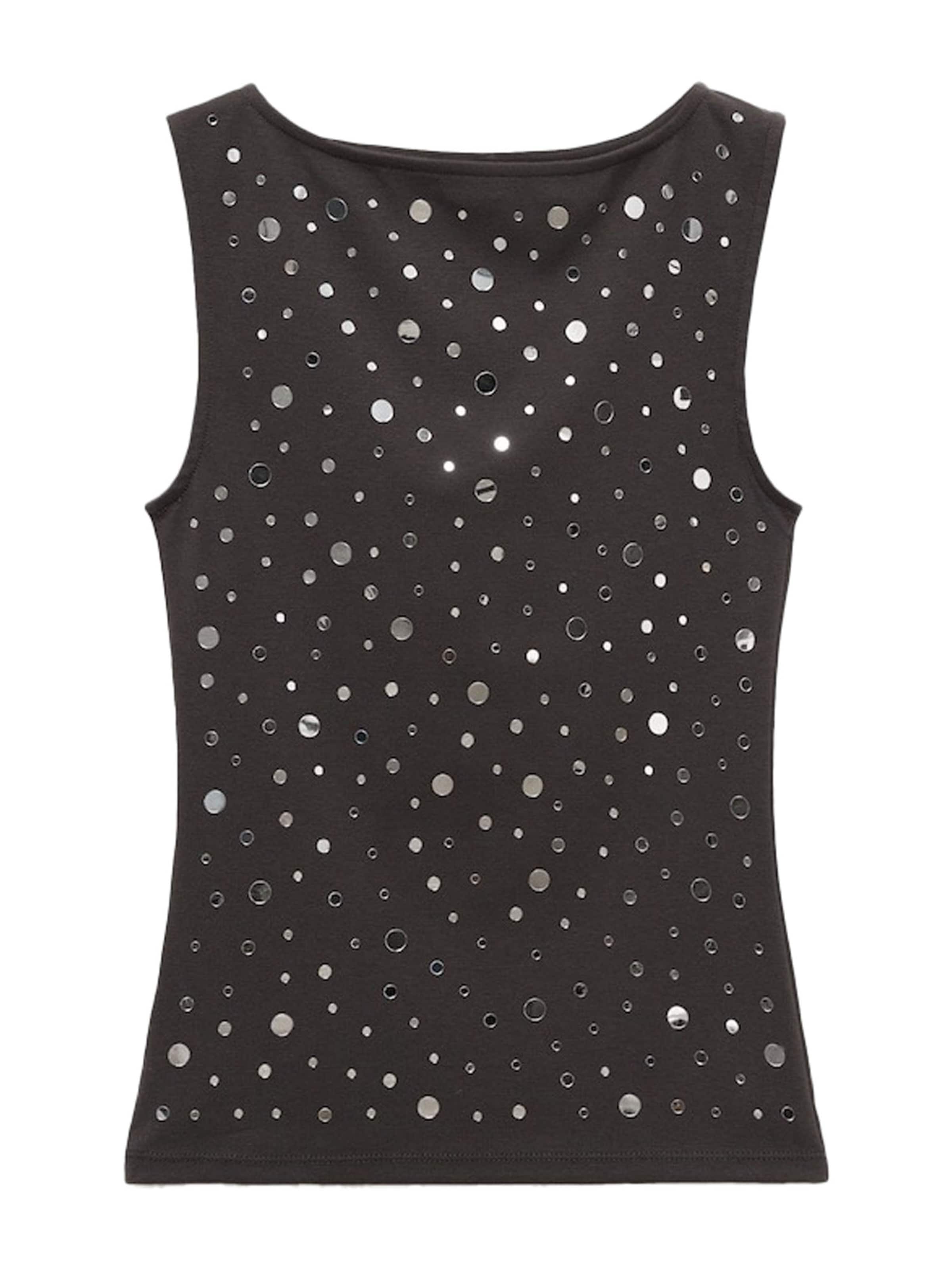 MANGO Top 'HEX' in Grau: Vorderseite