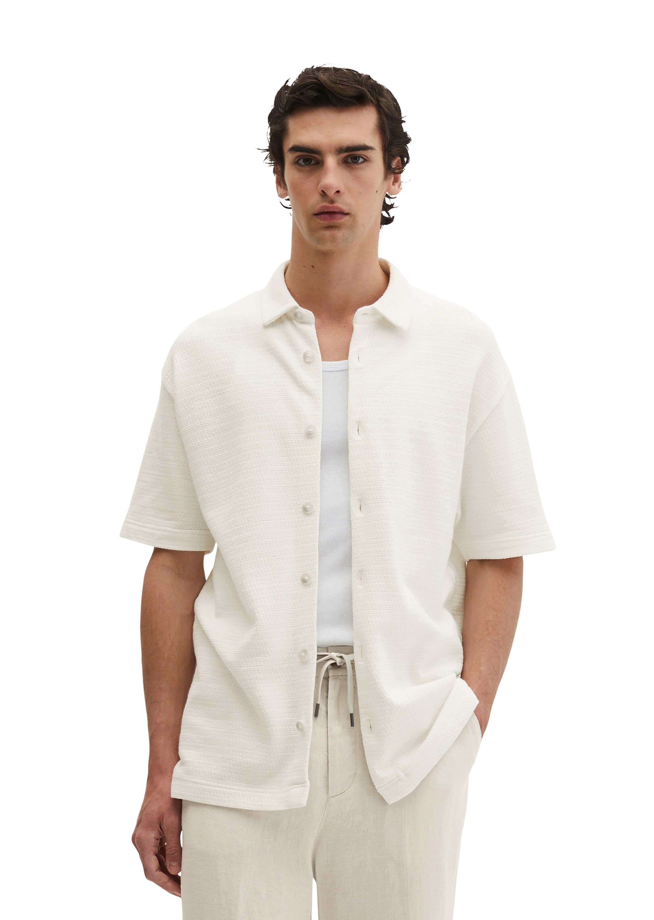 Marc O'Polo Regular Fit Hemd in Beige: Vorderseite