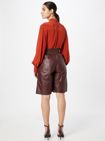 Wide Leg Pantalon 'Ariah' Samsøe Samsøe en marron