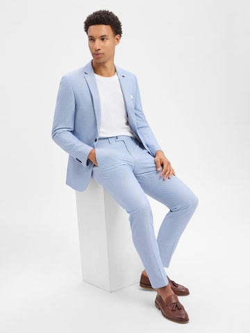 Coupe slim Veste de costume Finshley & Harding London en bleu