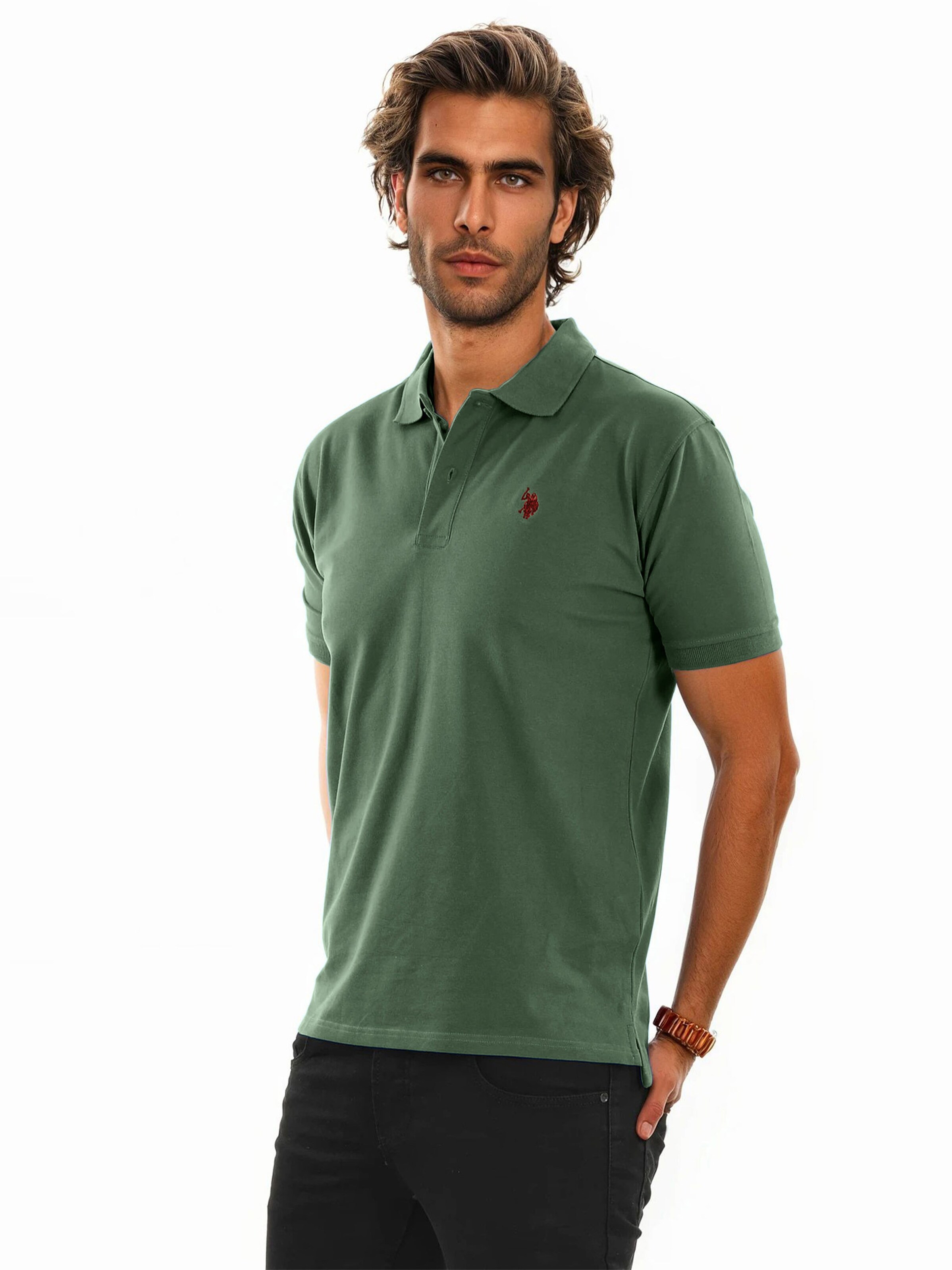 U.S. POLO ASSN. Shirt in Green: front