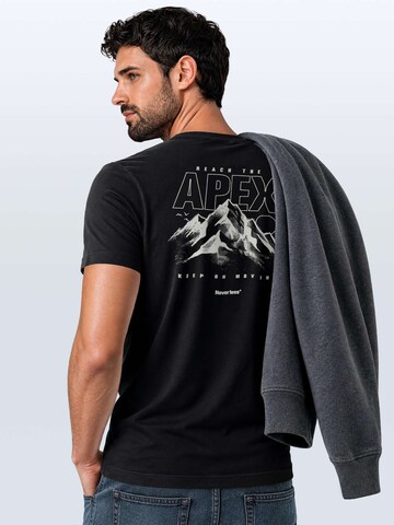 Neverless Shirt 'Apex mountain' in Black