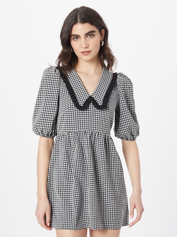 melns Dorothy Perkins Kleita 'Gingham': no priekšpuses