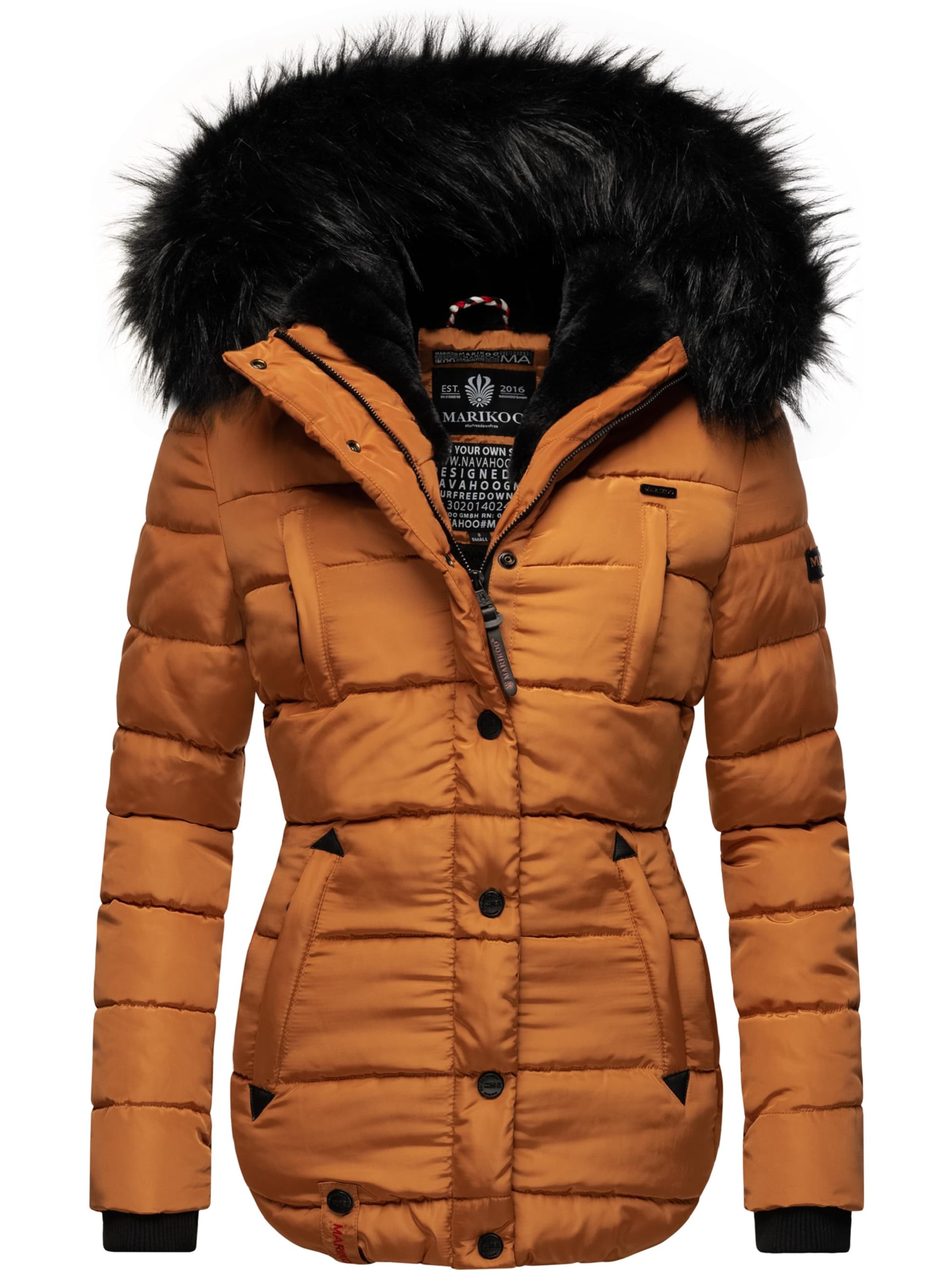 MARIKOO Зимняя куртка 'Lotusblüte' в Коричневый: спереди
