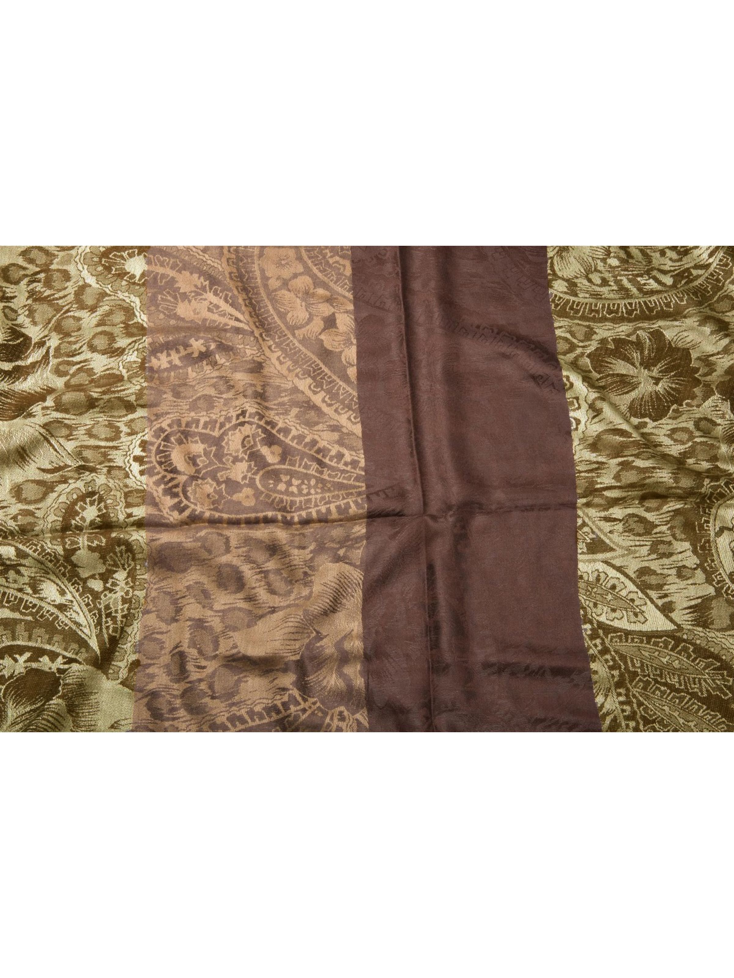 styleBREAKER Loop scarf 'Loop mit Hibiskus Blüten und Paisley Muster' in Brown