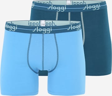 SLOGGI - Calzoncillo boxer en azul: frente