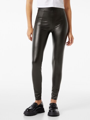 Bershka Skinny Leggings in Schwarz: predná strana