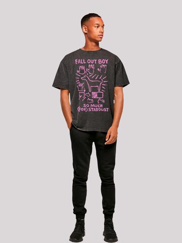 F4NT4STIC T-Shirt 'Fall Out Boy Pink Dog So Much Stardust' in Schwarz