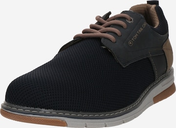 TOM TAILOR Urheilulliset nauhakengät värissä sininen: etupuoli