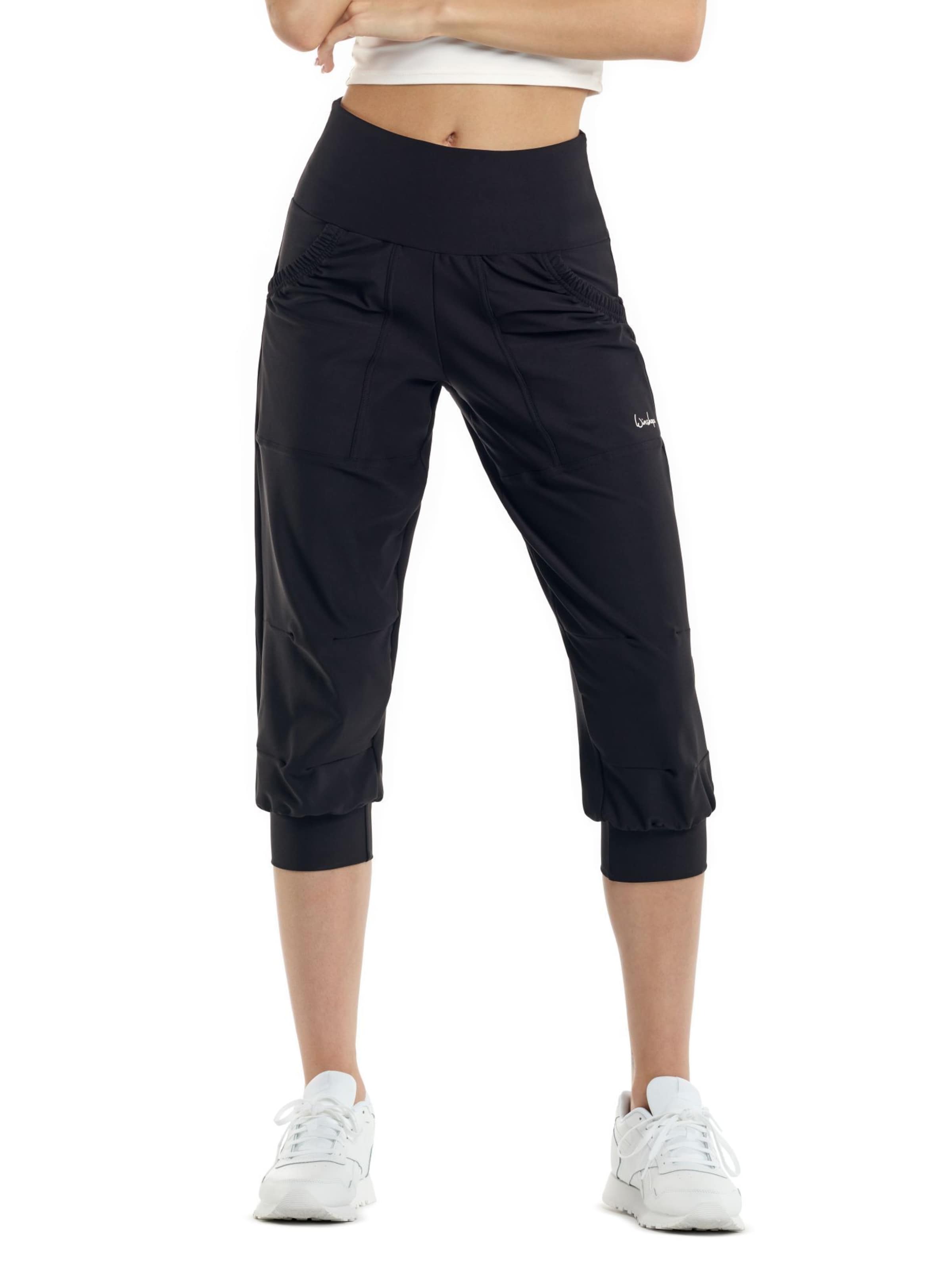 Winshape Tapered Παντελόνι φόρμας ' LEI201C ' σε μαύρο: μπροστά