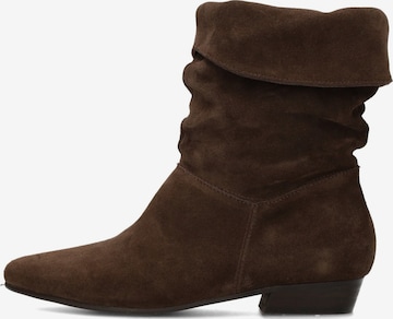 Poelman Booties 'Dorien' in Brown: front