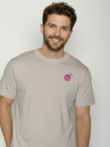 T-Shirt 'Fusion Mountain Bloom' GREENBOMB en gris
