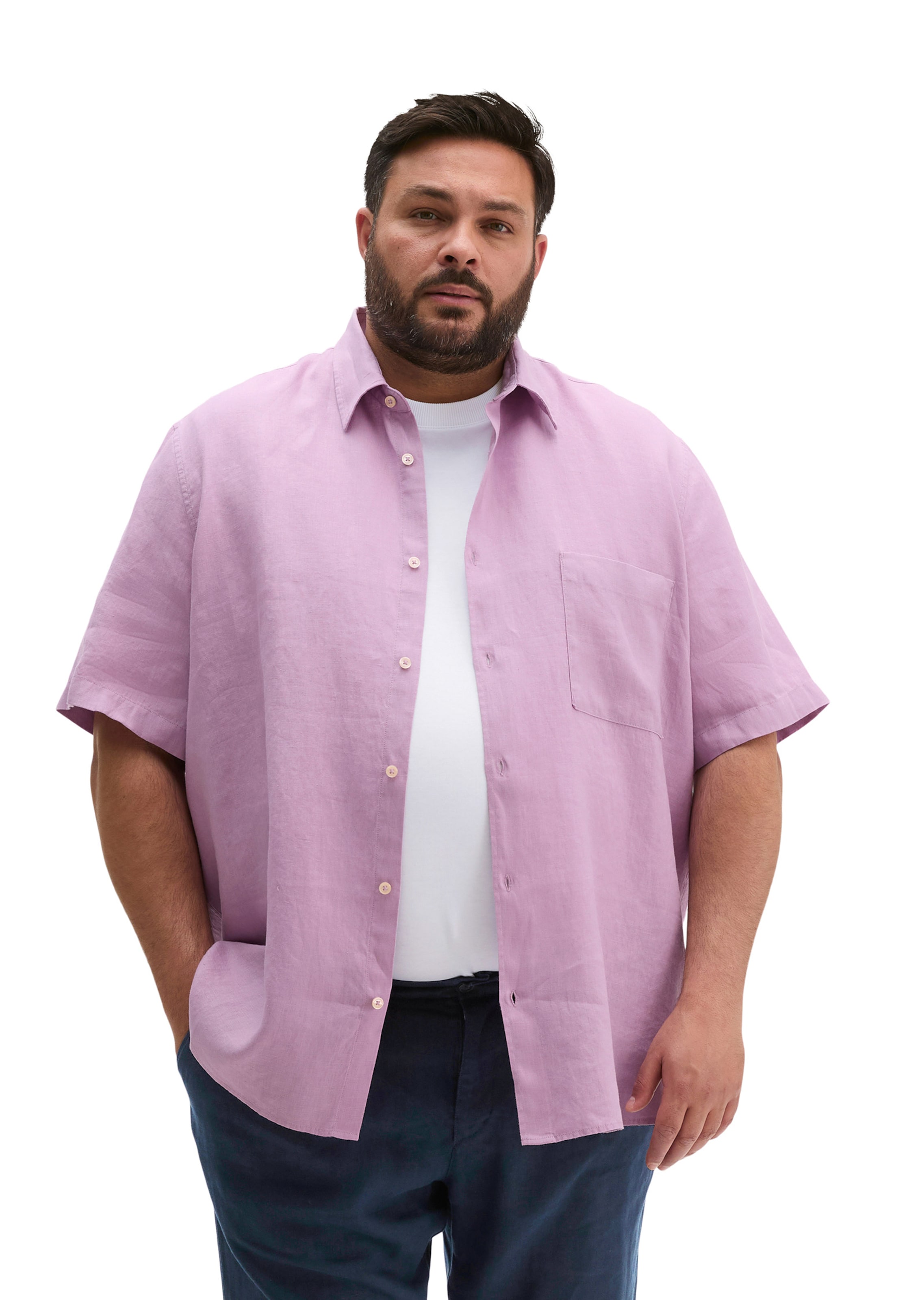 Marc O'Polo Regular Fit Hemd in Lila: Vorderseite