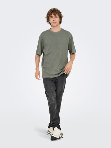 T-Shirt 'ONSDistress' Only & Sons en gris