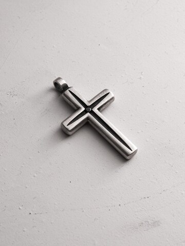 REYTEL - Colgante 'LUMEN FIDEI. BLACK STONES' en plata: frente