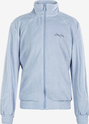 JOHN Zip-Up Hoodie 'Essential' in Blue: front